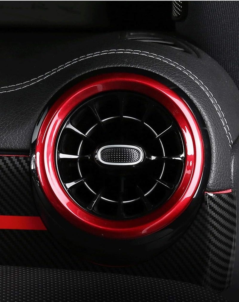 QASULER Red AC Air Vent Ring Trim for Mercedes-Benz CLA250 - Image 5