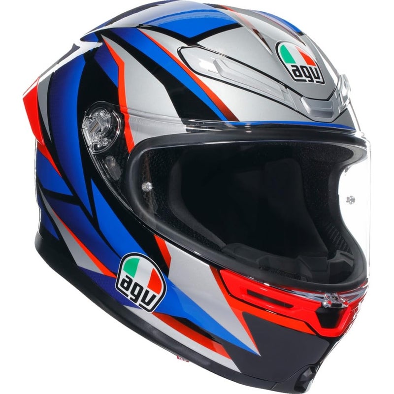 AGV K6 S Slashcut Street Helmet-Black/Blue/Red-L - Image 2