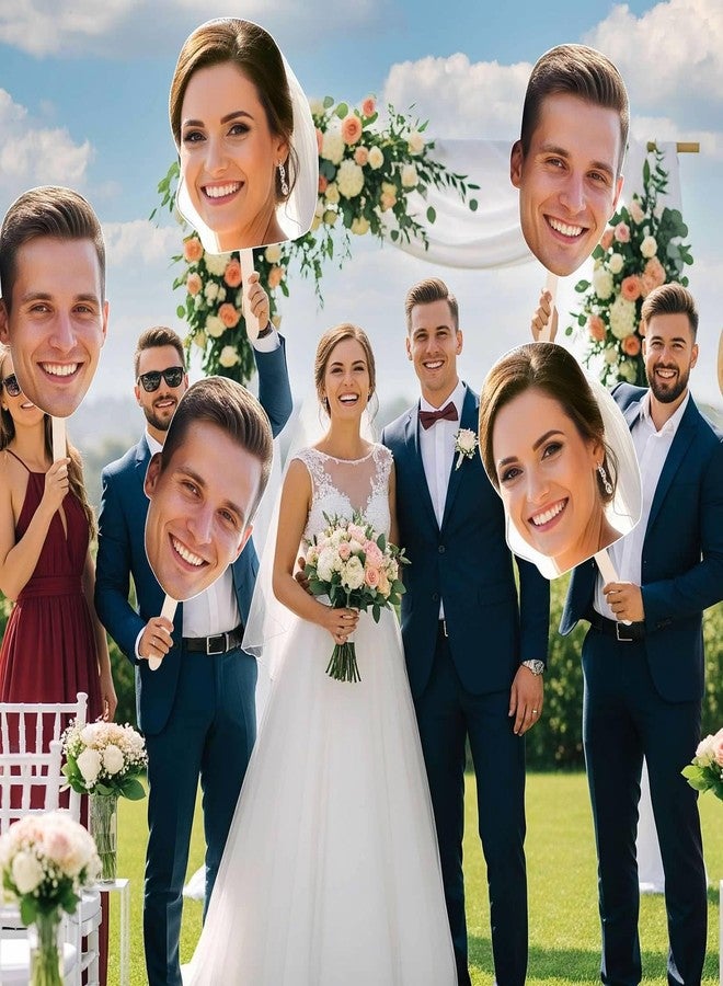 EZISHIPS Big Head Cutout on Stick – 6–18 Inch Custom Photo for Parties, 3PCS - Image 4