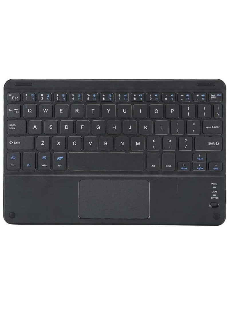 10 Inch Portable Wireless Bluetooth Keyboard with Touchpad Multi Function Media Keys Gaming Office Keypad for Smartphone Desktop Computer Tablet Laptop