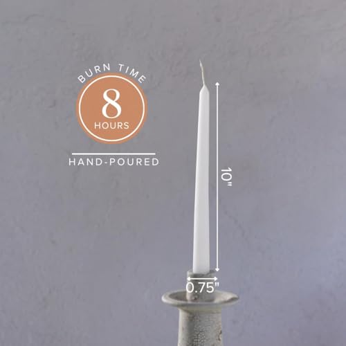 Simply Soson 10 inch White Taper Candle Sticks - Set of 30 Tall Candles, Dripless, Bulk - Image 2
