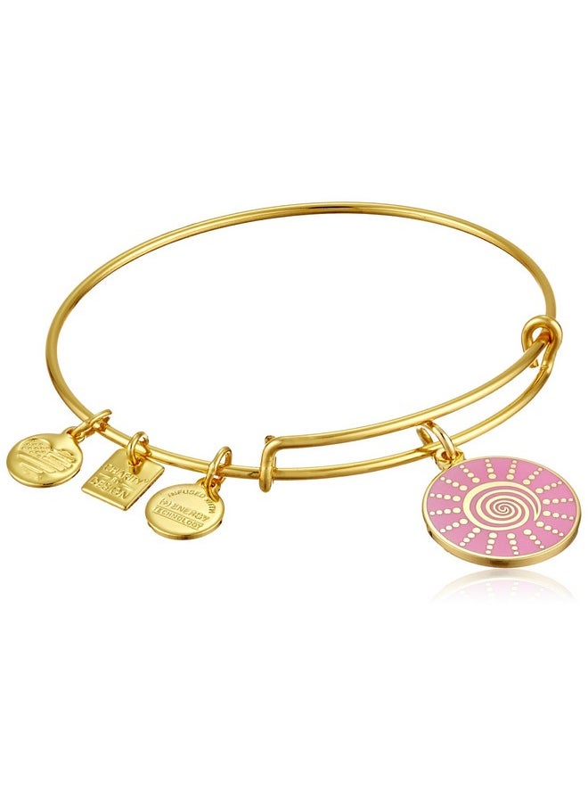 ALEX AND ANI Women'S Spiral Sun Expandable Charm Bangle Bracelet Shiny Gold Bangle Bracelet One Size  - Image 1