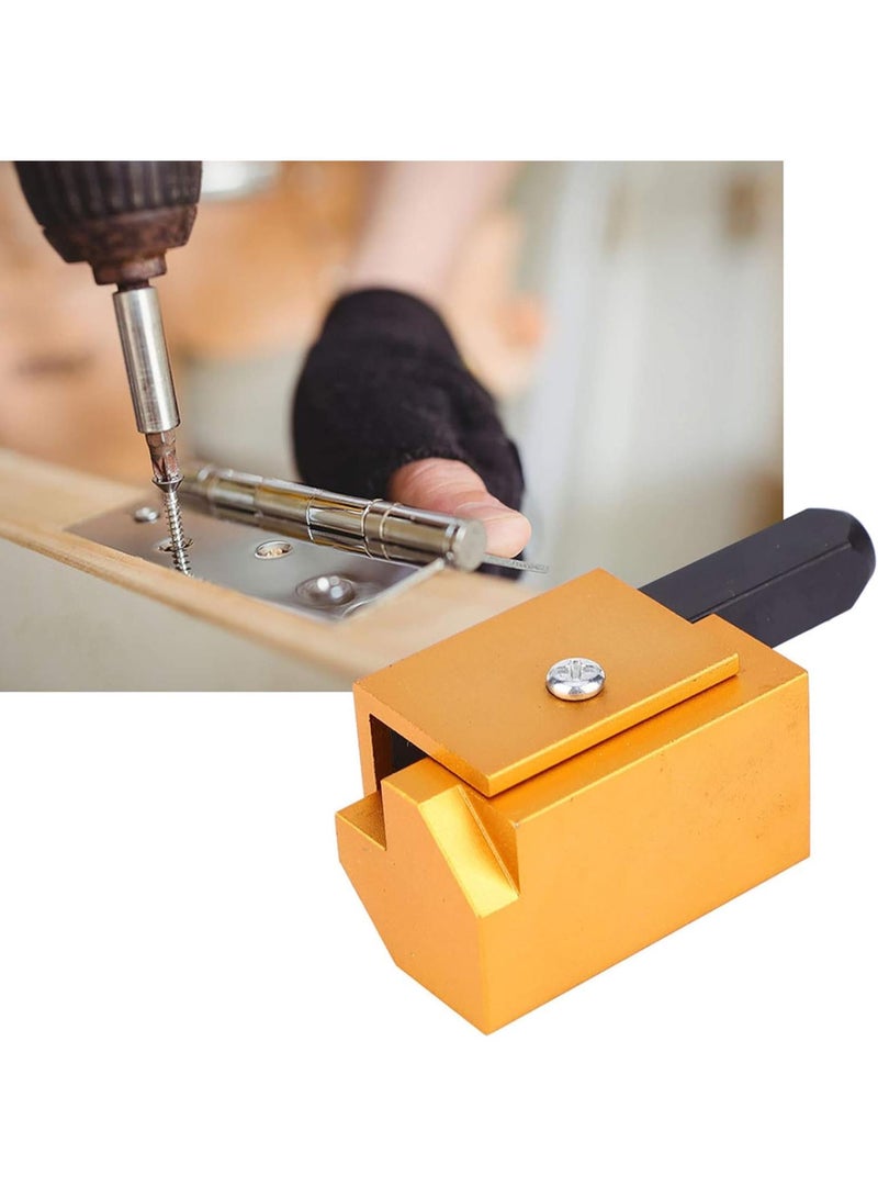 GGOOT Aluminium Alloy Square Embedded Hinge Door Lock Groove Angle Chisel Woodworking Tool for DIY Hand Tool Hardware Door Hinge  - Image 2