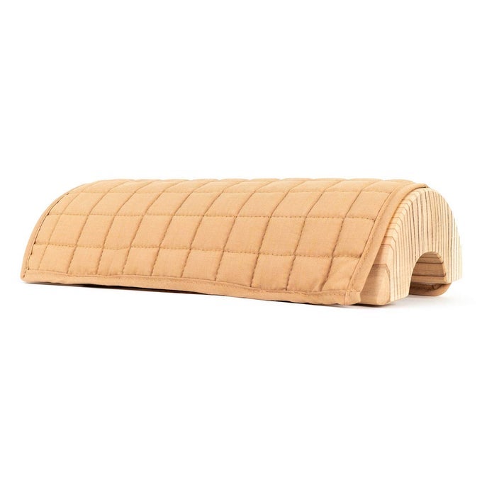 COTTON PILLOW COVER FOR WOODEN BOLSTER KOREAN PILLOW 100 COTTON WOOD PILLOW COVER WITH ELASTIC BAND FOR COMFORTABLE MASSAGE AND EXERCISE MAPLE COLOR