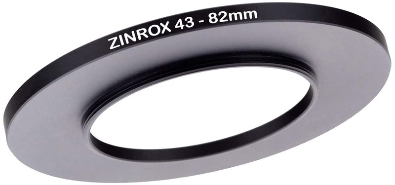 ZINROX® 43-82mm Step Up Lens Filter Adapter Ring, Set of 1 Piece - Size : 43mm to 82mm Stepping Ring - Image 1