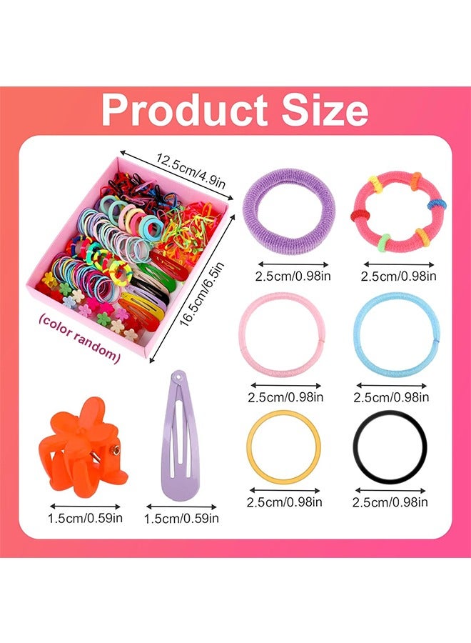 780Pcs Girls Hair Accessories Set, Assorted Colors Hair Tie Set for Girls, Scrunchies, Elastic Hair Bands, Snap Clip, Hair Clips, Mini Flower Hair Claws for Women Girls (Color Random) - Image 3