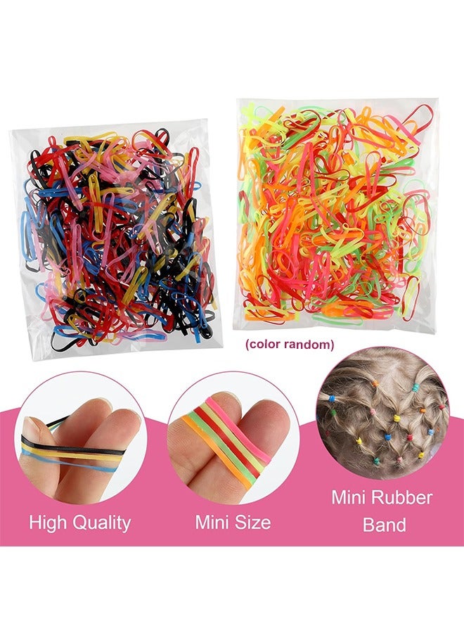 780Pcs Girls Hair Accessories Set, Assorted Colors Hair Tie Set for Girls, Scrunchies, Elastic Hair Bands, Snap Clip, Hair Clips, Mini Flower Hair Claws for Women Girls (Color Random) - Image 4