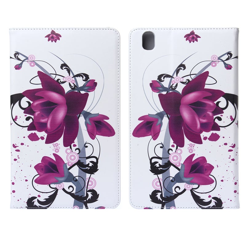 إنكاي جراب جلدي واقي بنقشة زهور مع حامل وفتحات للبطاقات لجهاز Galaxy Tab 3 Pro 8.4 / T320 - Image 1