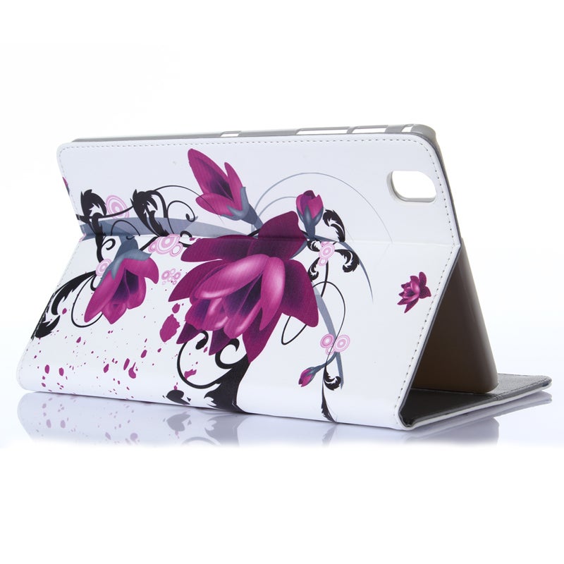 إنكاي جراب جلدي واقي بنقشة زهور مع حامل وفتحات للبطاقات لجهاز Galaxy Tab 3 Pro 8.4 / T320 - Image 3