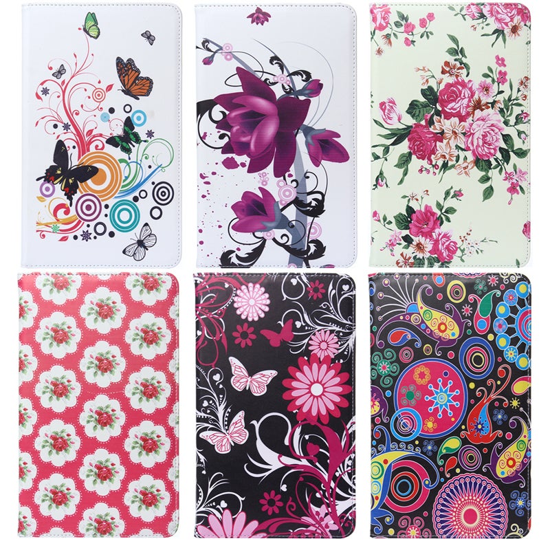 إنكاي جراب جلدي واقي بنقشة زهور مع حامل وفتحات للبطاقات لجهاز Galaxy Tab 3 Pro 8.4 / T320 - Image 5