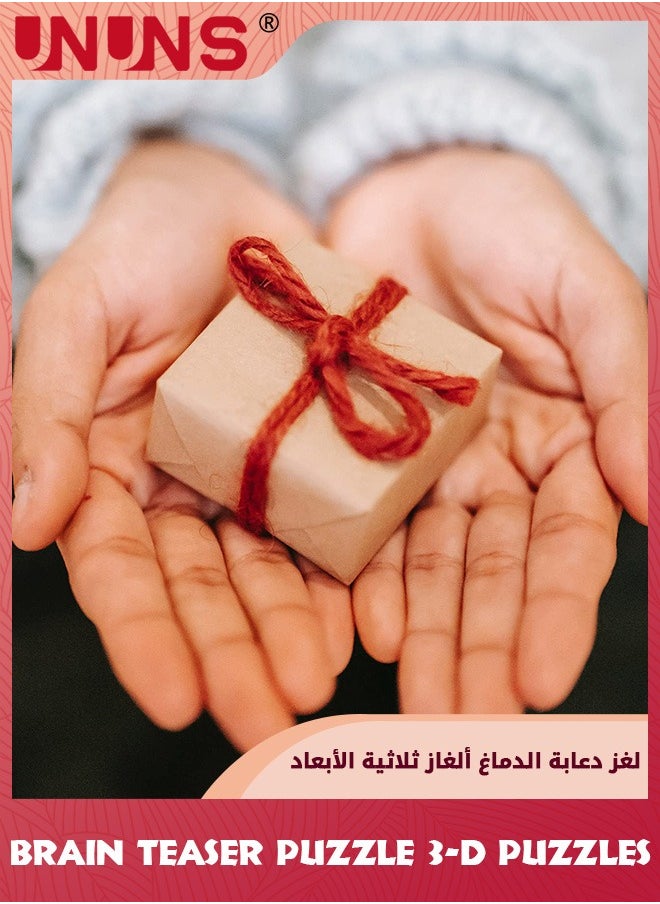 لغز دعابة الدماغ، لغز فك التشابك المعدني المصبوب، اختبار الذكاء المتشابك للبالغين والأطفال، ألعاب ذهنية للترفيه، هدية عيد ميلاد للأطفال والمراهقين البالغين (دلتا)