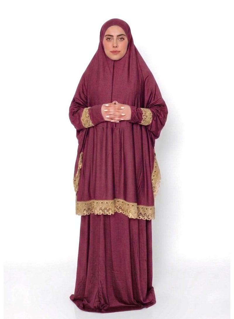 Two Piece Islamic prayer dress for women -Prayer Clothes Abaya For women -Umrah essentials for women -Prayer dress women