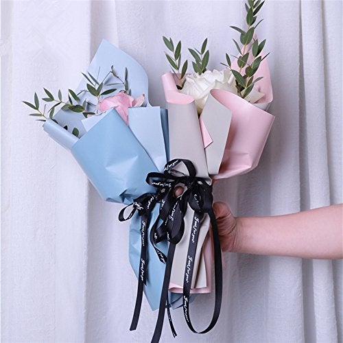 BBJ WRAPS Double Color Flower Wrapping Paper Waterproof Florist Bouquet Packaging Wraps 20 Sheets 23.6x23.6 Inch (Pink) - Image 3