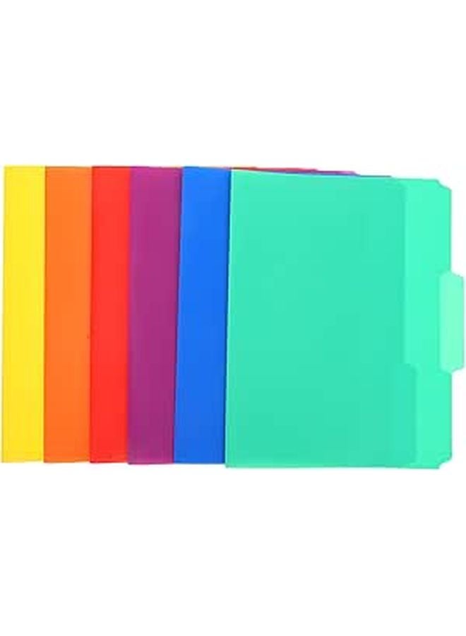 Plastic File Folders Set of 6 for Office Document Organization and Protection - Image 1