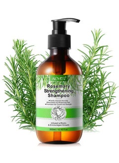 ALIVER Rosemary Strengthening Shampoo Infused with Biotin, Gently Cleanses Scalp and Helps Hair Growth and Strengthen Weak and Brittle Hair, 300ml  - Image 2