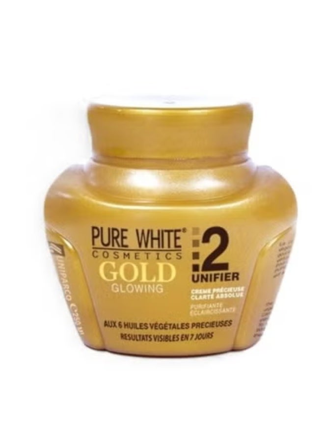 Pure White Cosmetics Gold Whitening Even Tone Glowing Cream 250 ml