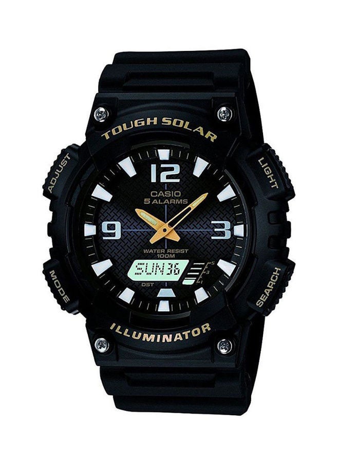 كاسيو ساعة يد كوارتز بعقارب بسوار من الإستانلس ستيل طراز AQ-S810W-1BV - قياس 52 مم - لون أسود رجال - Image 1