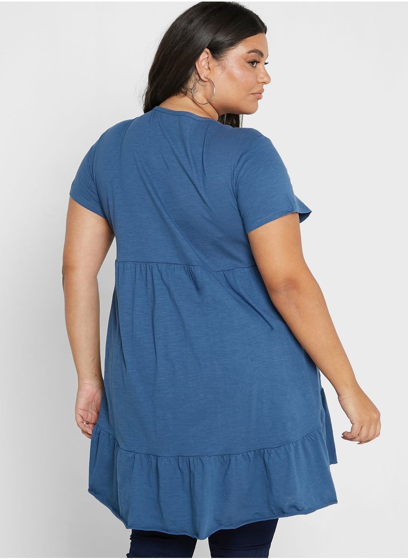 Avenue Tiered Crew Neck Tunic  - Image 2
