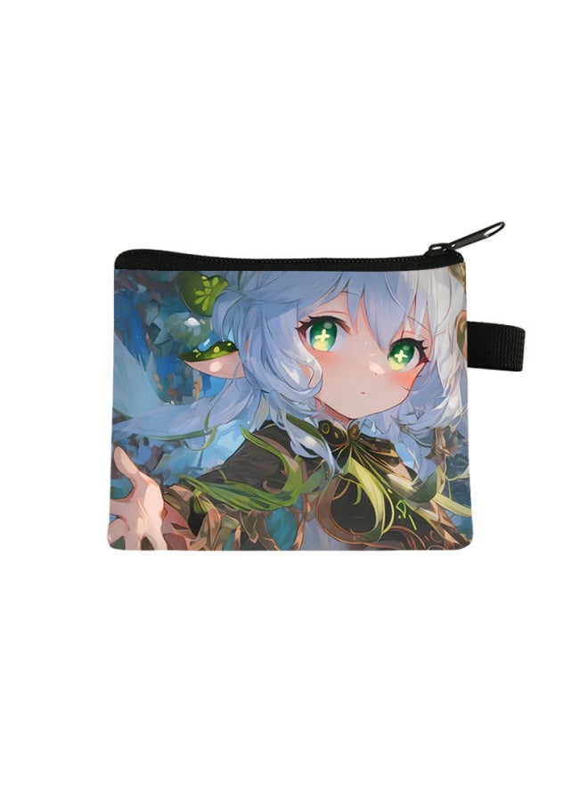 Genshin Impact Series Coin Purse Children's Mini Portable Key Card Holder Student Storage Bag Zipper Small Wallet