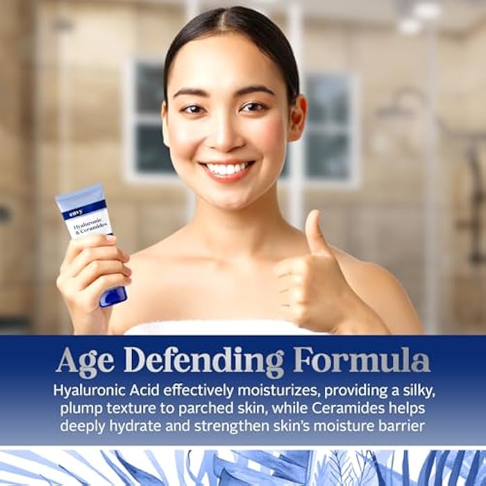 Envy منظف الوجه إنفي مع حمض الهيالورونيك والسيراميدات - مرطب، مرطب وزيادة الإشراق - عناية بالبشرة كورية نظيفة وخالية من القسوة لجميع أنواع البشرة - مختبر من قبل أطباء الجلد - 6.76 أونصة - Image 3