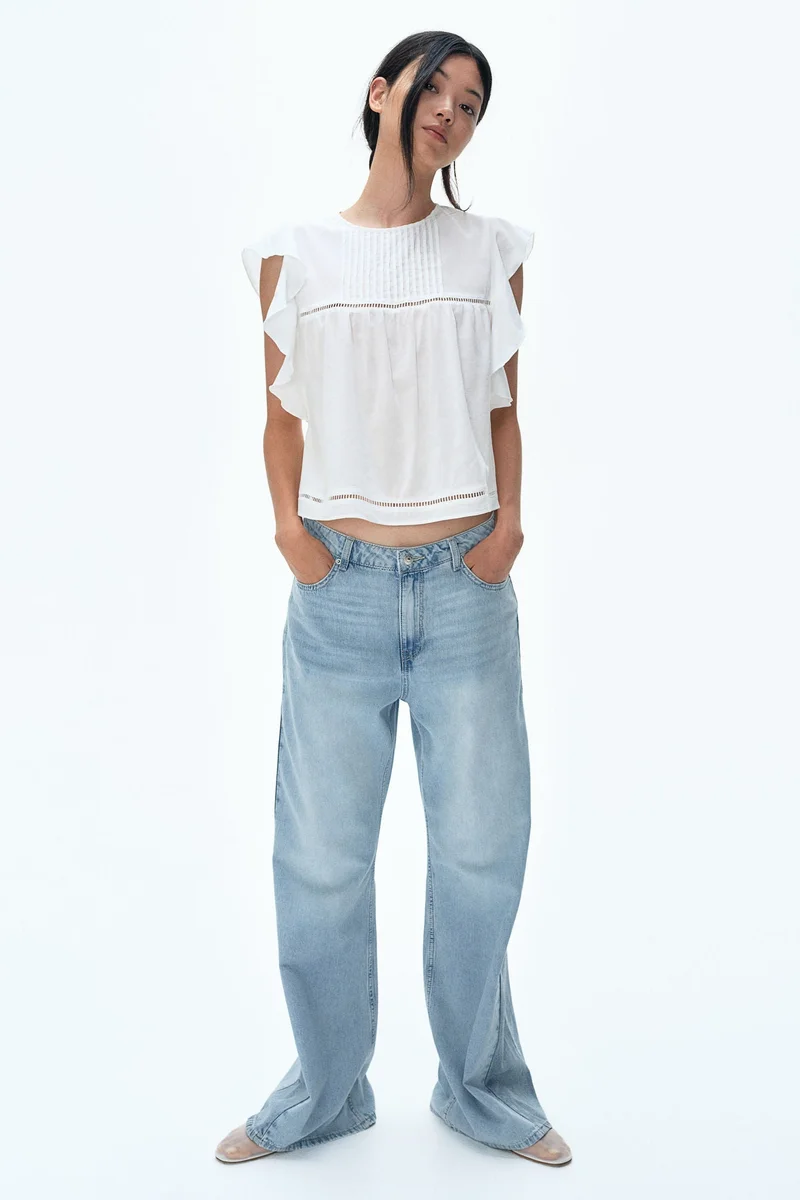 H&M Flutter-sleeved blouse
