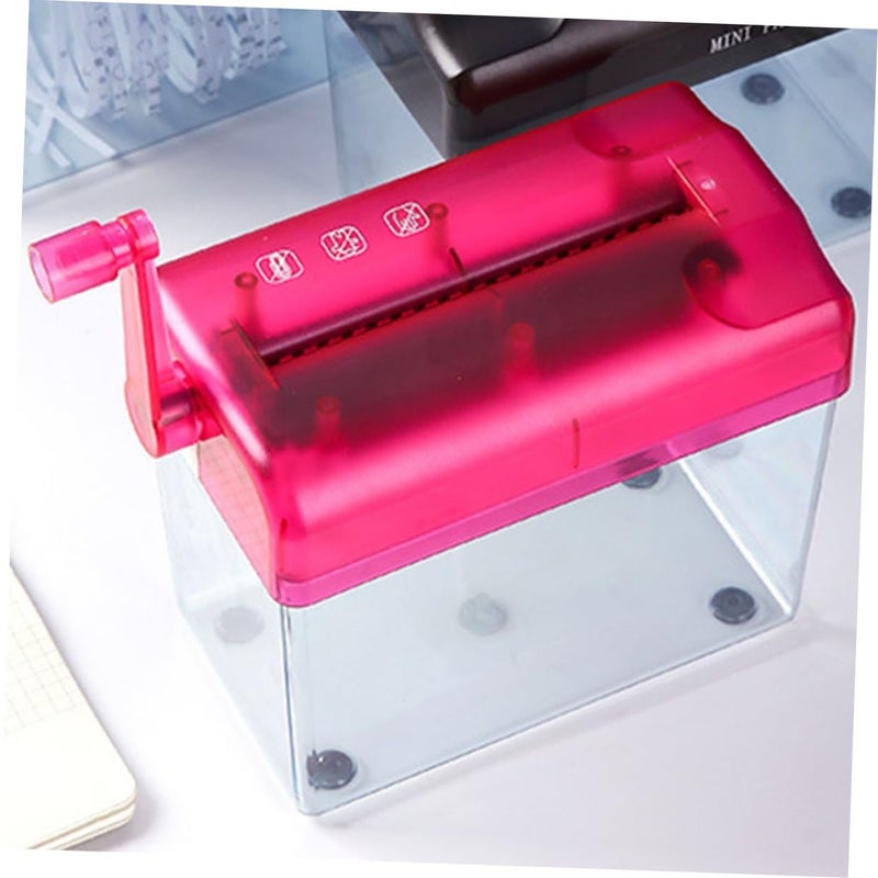 Garneck Manual Desktop Paper Shredder Plastic Metal Compact - Image 5