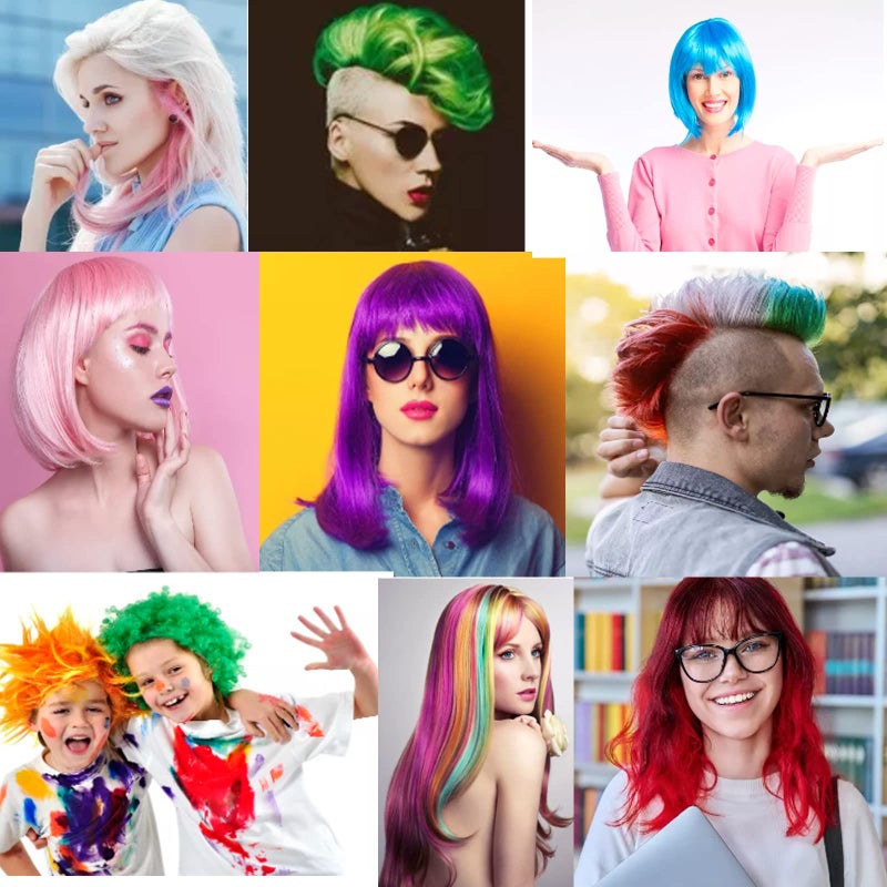 Acosexy Hair Color Wax, Green Red Purple Pink, 4.23oz Instant Hairstyle Hair Spray, Temporary Hair Color Wax Styling Clays Ash for Cosplay, Party, Masquerade, Halloween.etc - Image 5
