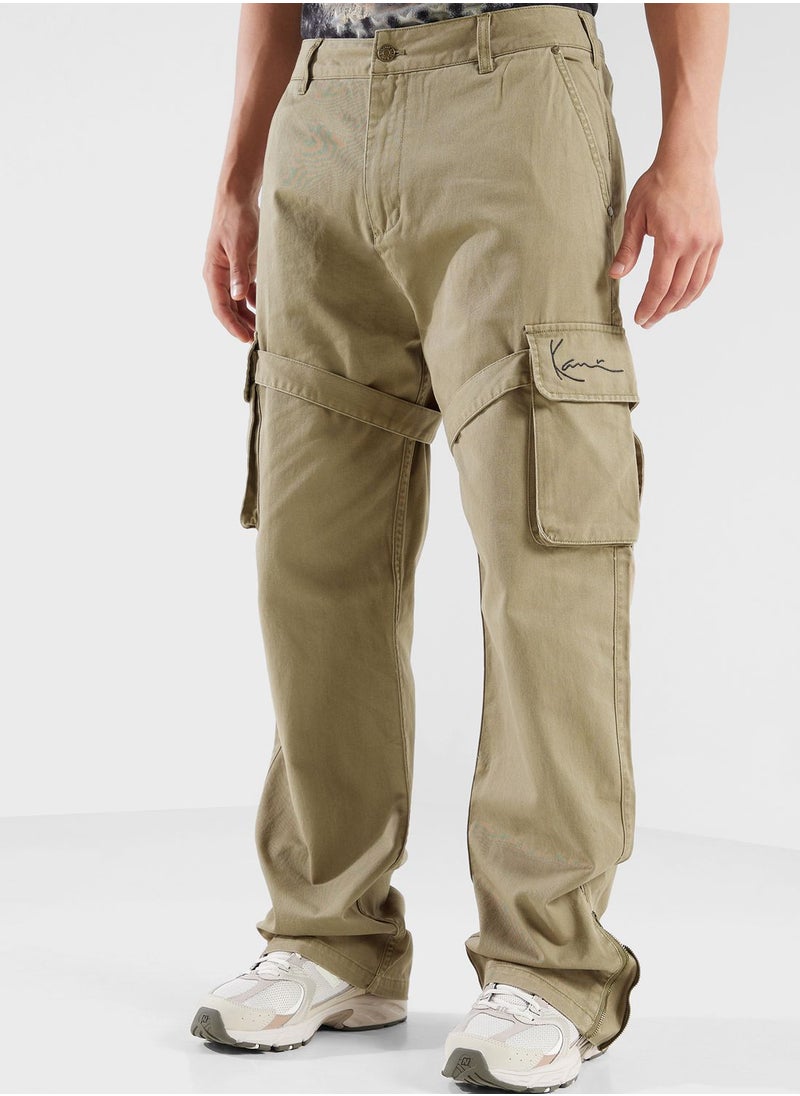 Karl Kani - Small Signature Washed Cargo Pants - Image 1