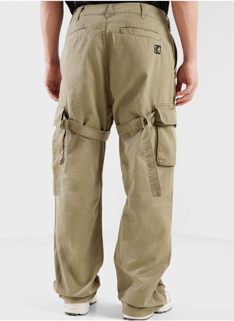 Karl Kani - Small Signature Washed Cargo Pants - Image 1