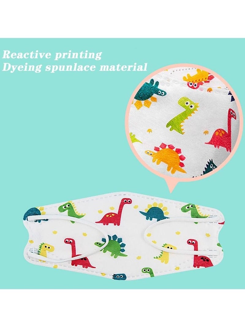 MUSK 10 Pieces N95 Protective Face Mask For Kids Dinosaur Design - Image 3