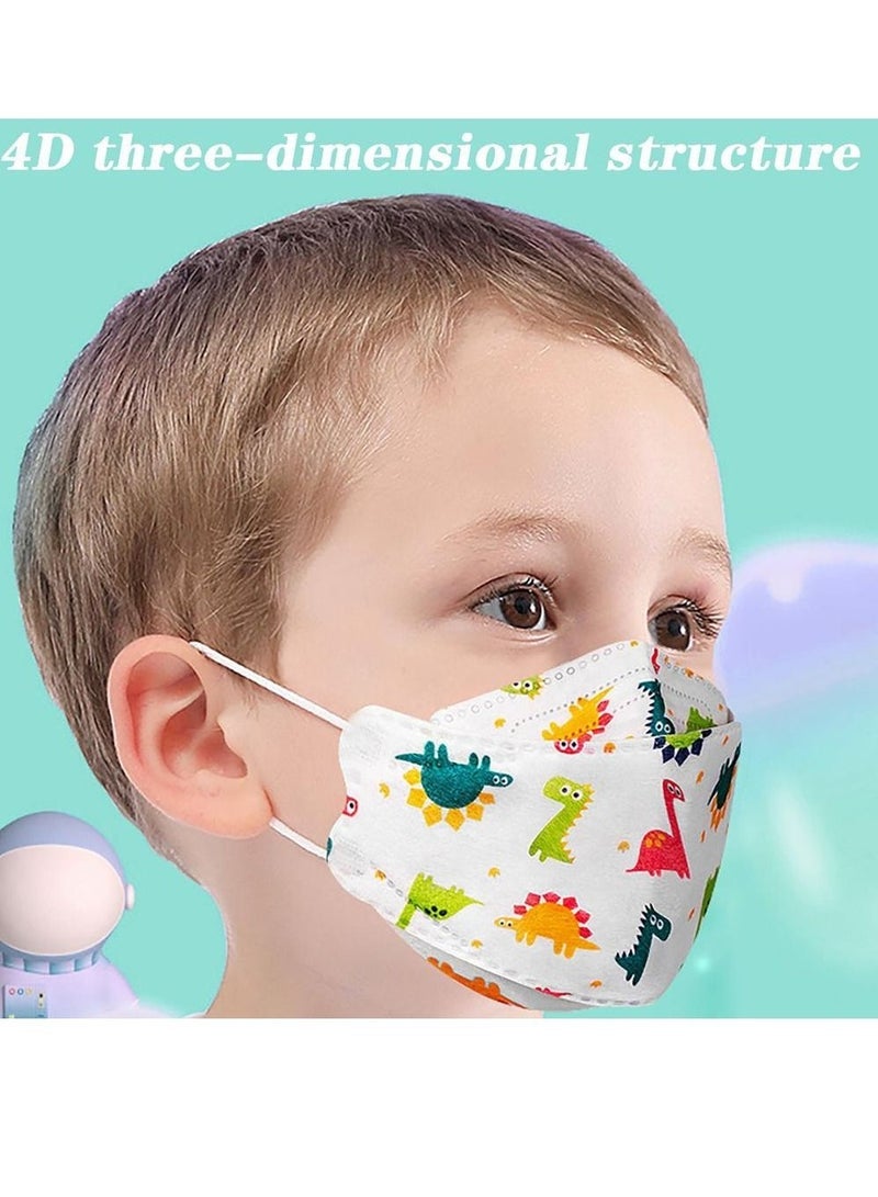 MUSK 10 Pieces N95 Protective Face Mask For Kids Dinosaur Design - Image 4