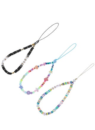 Beaded Phone Charm String Lanyard Wrist Strap Colorful Shell Starfish Pearl Letters Polymer Clay Bead Phone Chains Keychain Rainbow Acrylic Beads Bracelet (3Pcs) - pzsku/Z4E3EB7128366E514B958Z/45/_/1706697696/1a419a07-4deb-441a-bd34-d38b2f5e1aa3