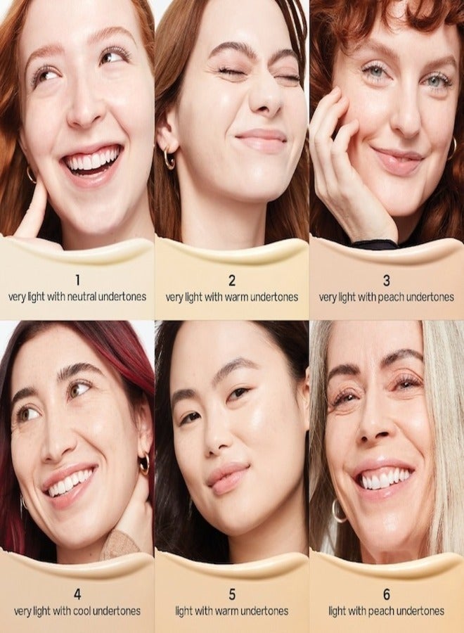 SAIE  Glowy Super Skin Tint Foundation with Hyaluronic Acid , 8 Light Warm Undertones 30ml - Lightweight, Hydrating Coverage - Image 3