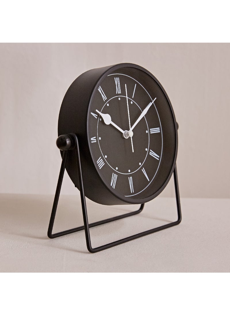 Home Box Mason Aluminium Table Clock 19.5 x 18.5 x 6.5 cm  - Image 2