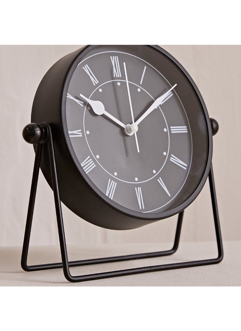 Home Box Mason Aluminium Table Clock 19.5 x 18.5 x 6.5 cm  - Image 5