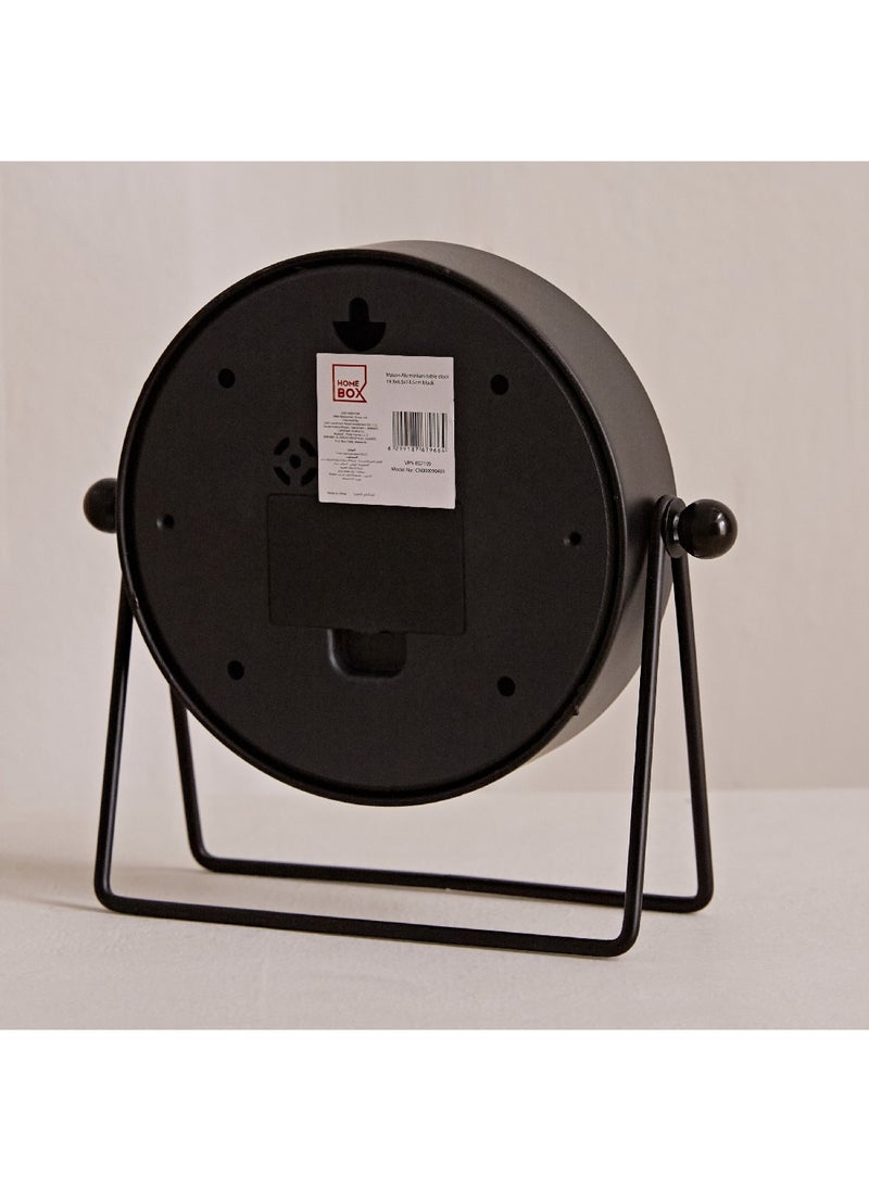 Home Box Mason Aluminium Table Clock 19.5 x 18.5 x 6.5 cm  - Image 4