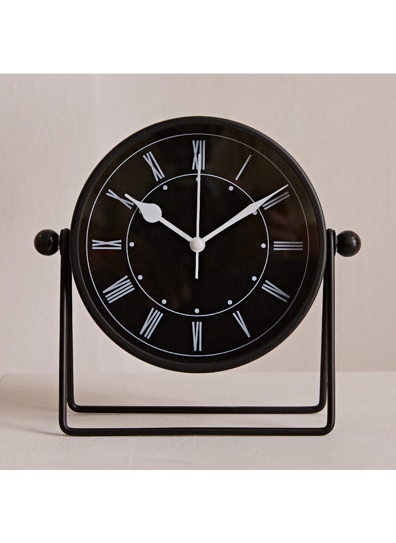 Home Box Mason Aluminium Table Clock 19.5 x 18.5 x 6.5 cm  - Image 3
