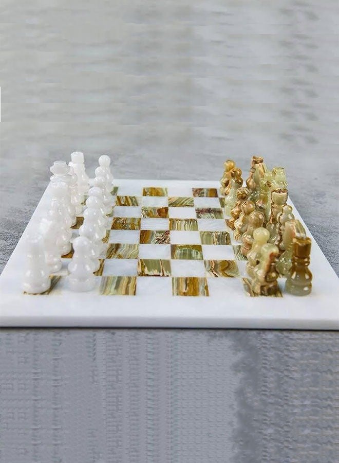 Onyx Marble Chess Set – 12-Inch Handcrafted Chessboard with 2 Color Pieces, Multiple Colors Available - Image 5