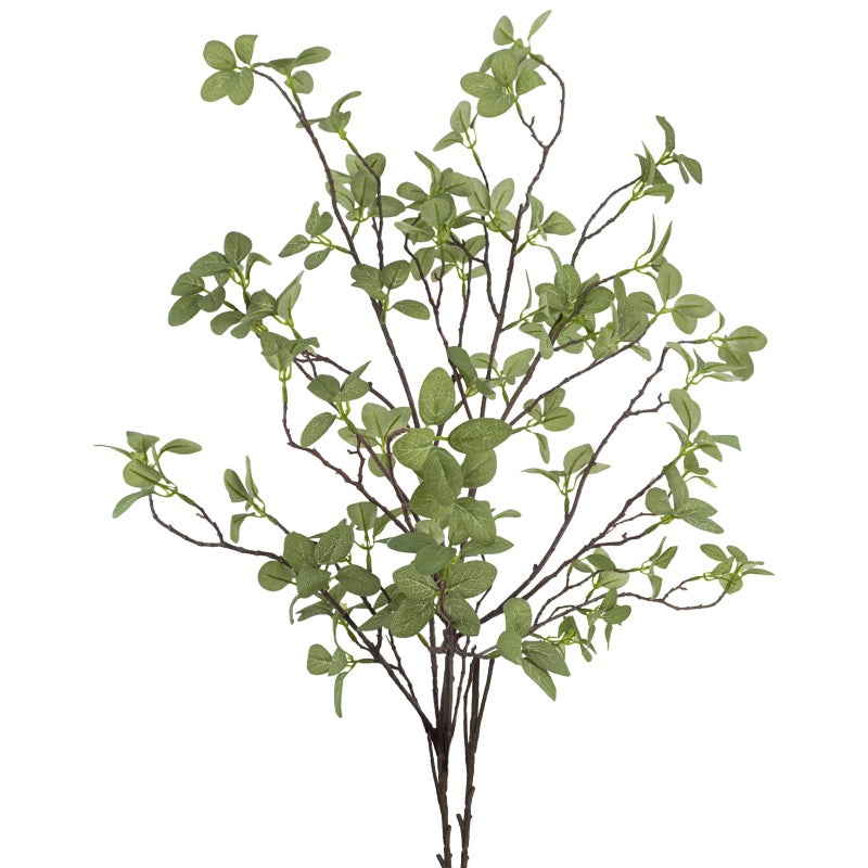 Ruidazon 2 pcs Artificial Greenery Stems, 41.3â€™â€™ Tall Fake Plants Branches Faux Greenery Ficus Twig Leaf for Home Garden Shop Office Desk Decoration - Image 1
