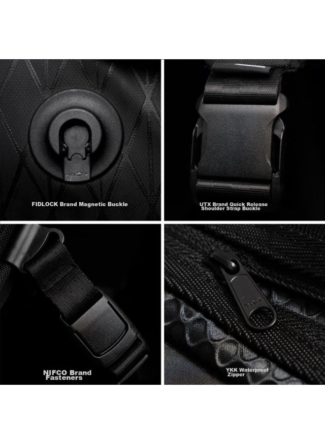 Vsgo Micro High Black Kite Shoulder Bag, Camera Bag, Crossbody Bag, Cycling Commuter Bag, Mirrorless Camera, Lens, Drone Photography Equipment, Digital Storage Bag - Image 5