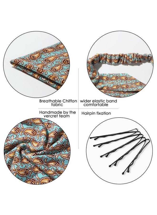 Vercret 6 Pack Boho African Hair Scarf Headband For Women Elastic Bandanas Scarves Headwrap Triangle Kerchief Large Non Slip Hair Accessories For Teen Girls - Image 2