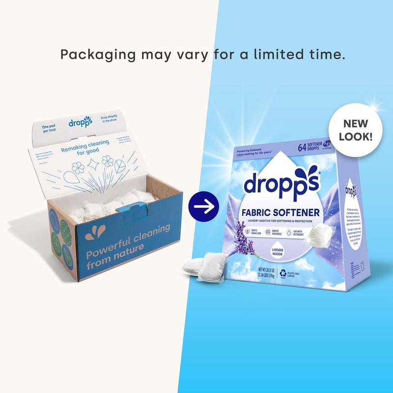 Dropps Laundry Fabric Softener Pods, Lavender Meadow (32 Pods) - Laundry Additive for Softening & Protection - HE Compatible Mineral Based Ingredients Laundry Supplies - Image 2
