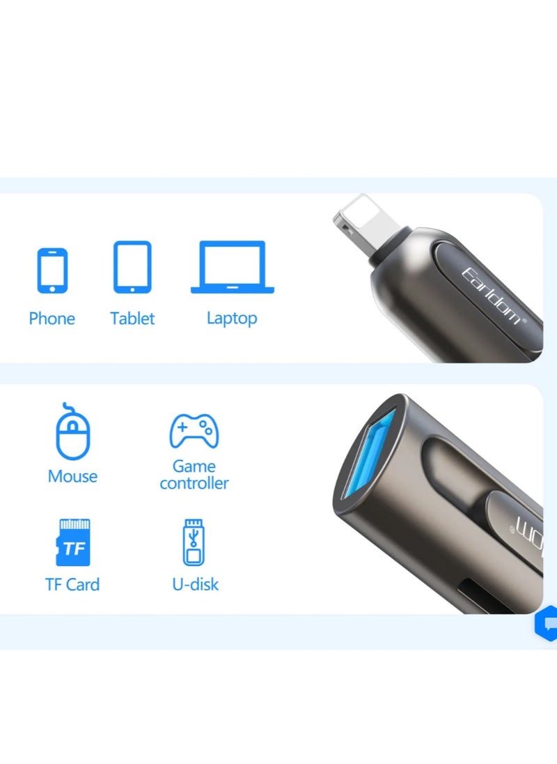 Earldom - typec mobile phone card reader applies to Apple  mobile phone computer converter TF memory card adapter OTG - Image 1