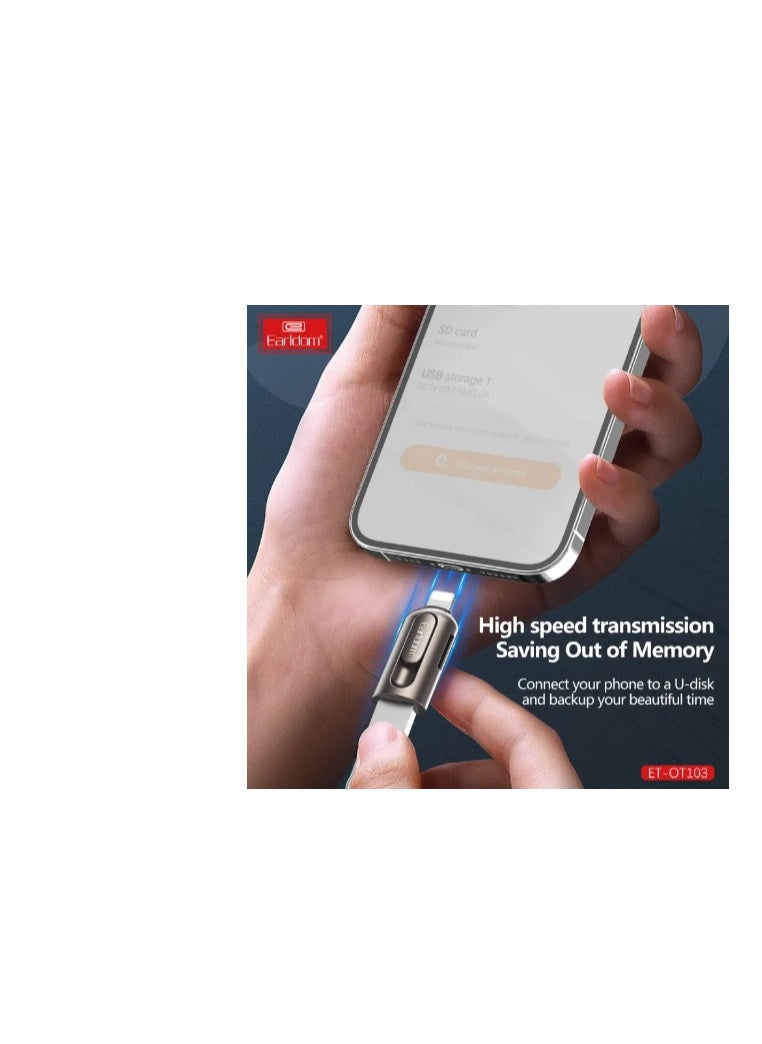 Earldom - typec mobile phone card reader applies to Apple  mobile phone computer converter TF memory card adapter OTG - Image 1