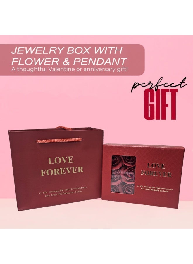 Home Smart Artificial Rose with Jewelry - 6 Pcs Rose and Jewelry with beutiful Gift box for Wife, Girl Friend, Mother and Sisters on Birthday, Valantine Days, Anniversary, Eid or Special Occasions - Image 2