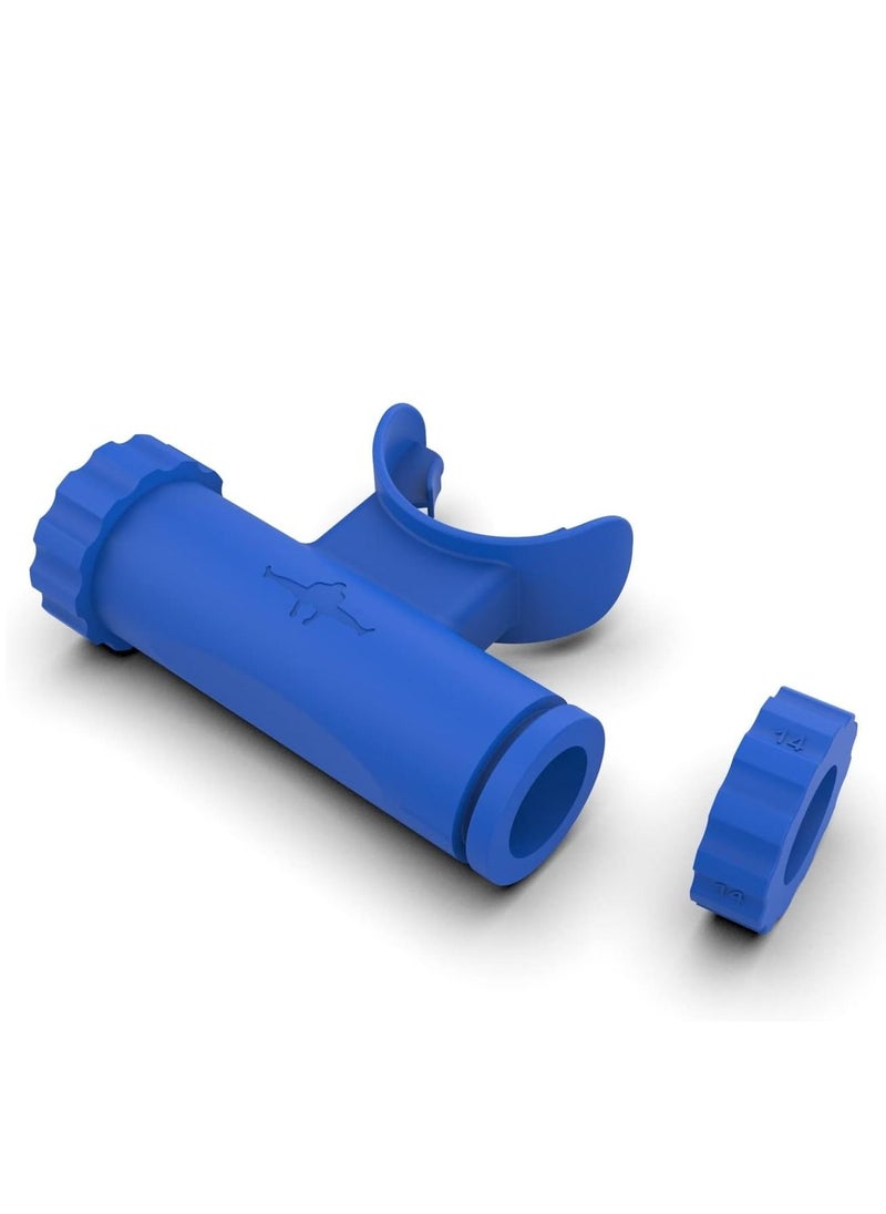 Bas Rutten - Bas Rutten O2 Trainer - Official Workout Device for Respiratory Training and Lung Muscle Fitness - Portable Breathing Mouthpiece for High Altitude and Power Training (Blue) - Image 1