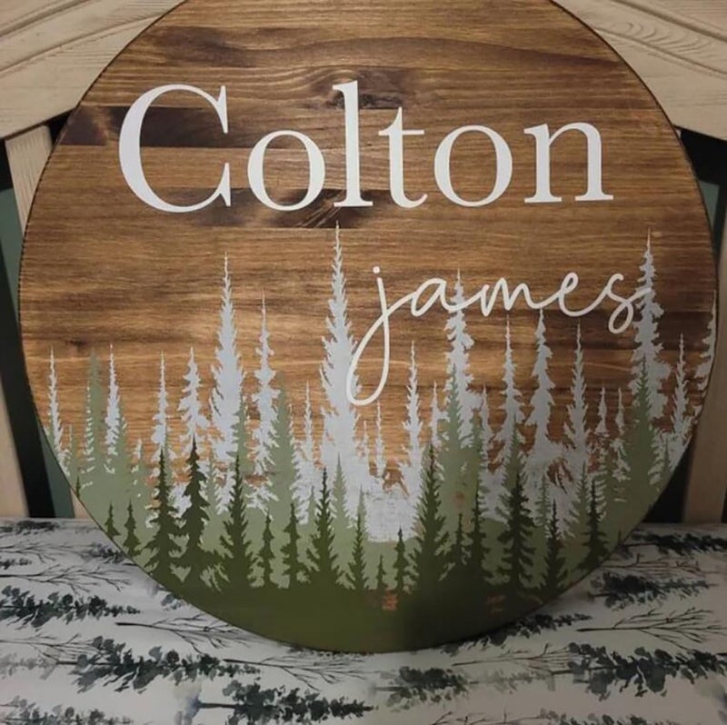 zosylley Pine Tree Stencils Tree Stencil Forest Stencil Wood Burning Stencils Patterns Reusable Drawing Templates for Painting on Wood Wall Fabric Furniture - Image 3