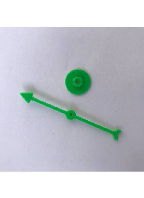 Plastic Game Toy Pointer Interactive Turntable Chess Piece Plastic Rotating Arrow Pointer DIY Table Game Accessories-Color:Green 10CM