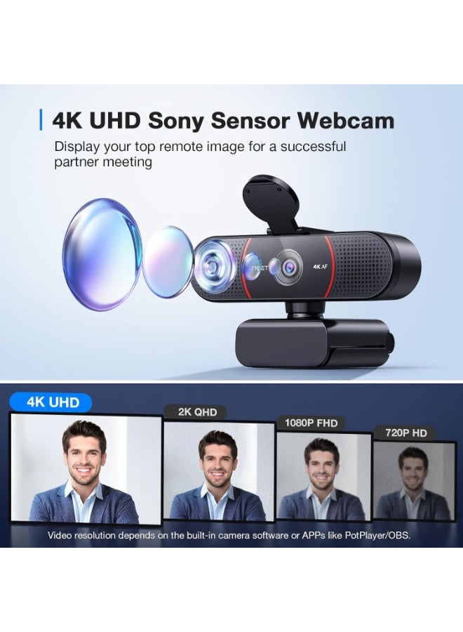 EMEET C960 4K Webcam for PC, 4K UHD Sony Sensor, PDAF Auto Focus, Dual AI Noise-Cancelling Mics, Auto Light Correction, 73° FOV, Plug&Play Webcam... - Image 5