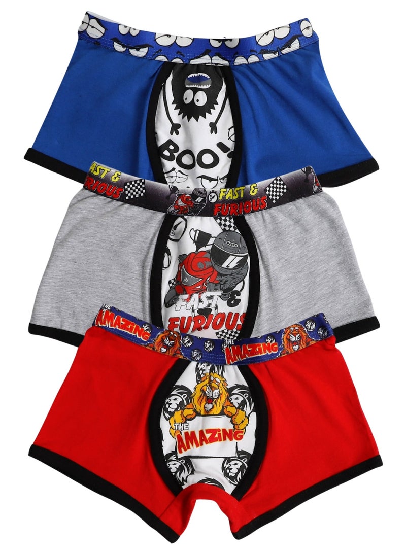 COTTONIL Pack of 3 Cotton Party Boxer For Boys  - Image 1